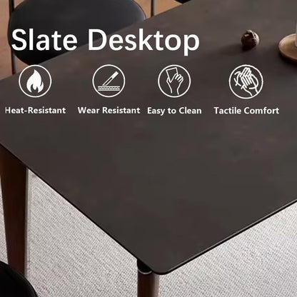 63"-79"Luxury Minimalist Dining Table, Rectangular Matte Finish Table with Unique Tapered Legs for Home