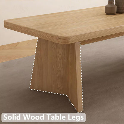 62“-78”Modern Light Wood Dining Table, Sturdy Base, for Home Dining Room & Restaurant Use