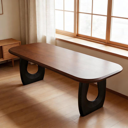 62"-78"Modern Farmhouse Wood Dining Table, Sturdy Base for Family Kitchen & Meals