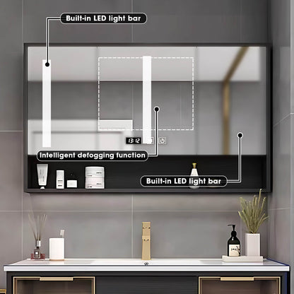 36"- 48" Bathroom Vanity with Glass Cabinet Doors and Multi-Layered Solid Wood Cabinets