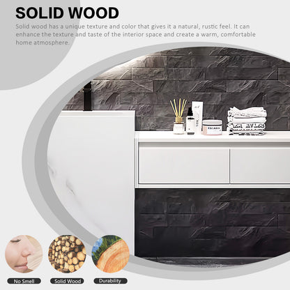 56"- 72" Freestanding Single Ceramic Sink With Round Smart Led Mirror