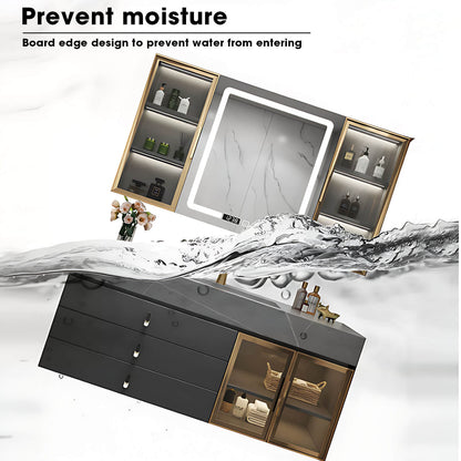 36"- 48" Bathroom Vanity with Sink Multi-Layered Solid Wood Cabinet