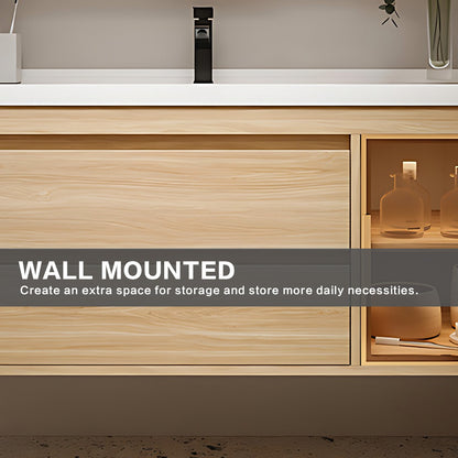 40"- 44"  Solid Wood Cabinet And Single Basin With LED Smart  Lighting