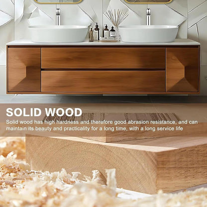 68” - 96” Modern Art Bathroom Vanity Includes Solid Wood Cabinet