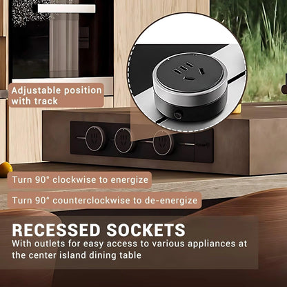 86” - 109” Solid Wood Retro Kitchen Island with Extendable Table with Open Storage Layer (No Chair)