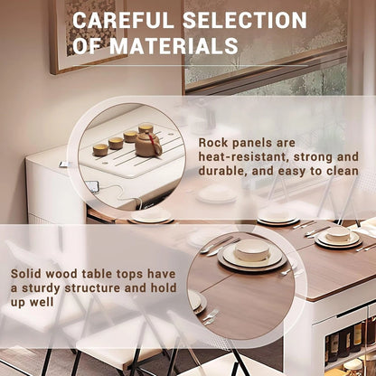 81” Practical Flexible Kitchen Island Includes Wood Style Desktop (No Chair)