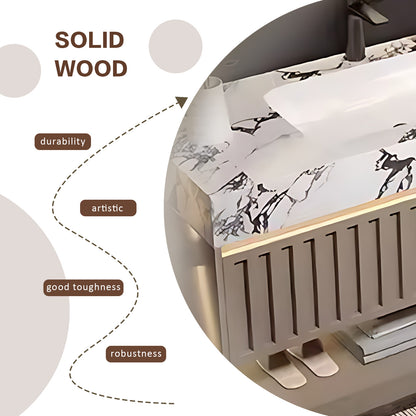 44"- 64" Luxury Modern Bathroom Vanity with Mirrored Sideboards Sinks