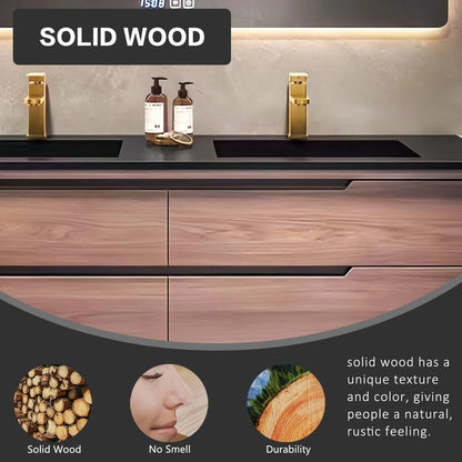 52” - 78” Modern Convent Bathroom Vanity with Hidden Drawer Handles