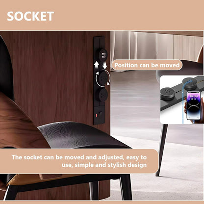 71” Light Luxury Kitchen Island Includes Wood Grain Design (No Chair)