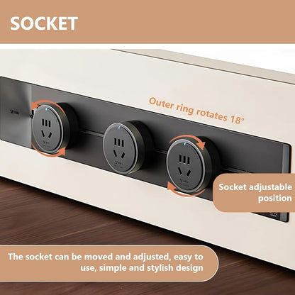 66” – 82” Black Luxury Kitchen Island Includes Unique Base Design