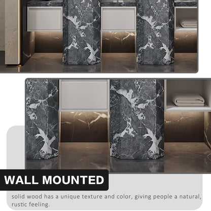 SALE(In-Stock Enjoy Fast Delivery)72" Bathroom Vanity With Oval Smart Mirror  and Double Sink