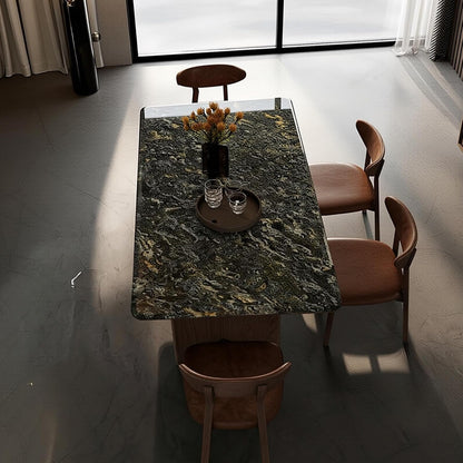 56''-96'' Luxurious Dining Table with Sturdy Wood Base in Dining Area