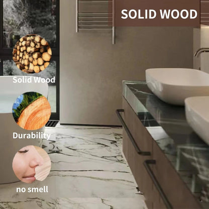 60” - 78” Luxury Textured Bathroom Vanity with Above Counter Basin & Drawers