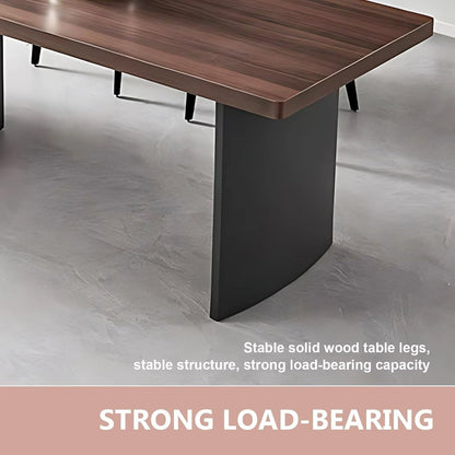 98” Modern Log Kitchen Island Includes Glass Door for 2-6 Person (No Chair)