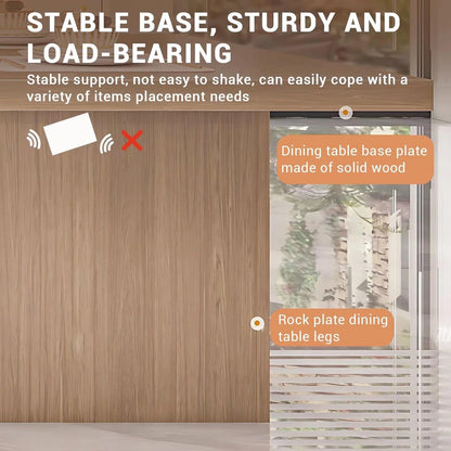 94" - 109" Elegant Cozy Kitchen Island Includes L-Shaped Solid Wood Style Table (No Chair)