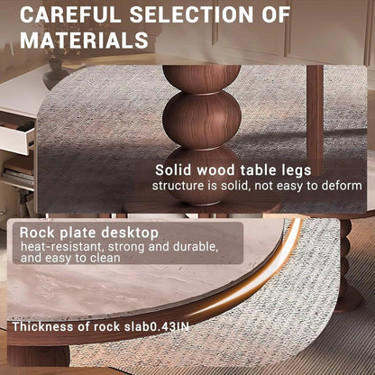 98” - 106” Exquisite Kitchen Island Includes Solid Wood Wind Round Bead Shaped Table Legs (No Chair)