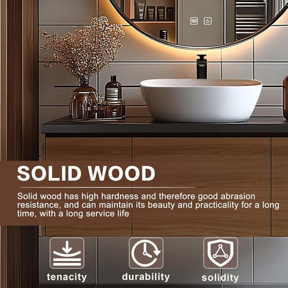 60” - 64” Light Luxury Bathroom Vanity Includes Above Counter Sink & Hidden Handle Design