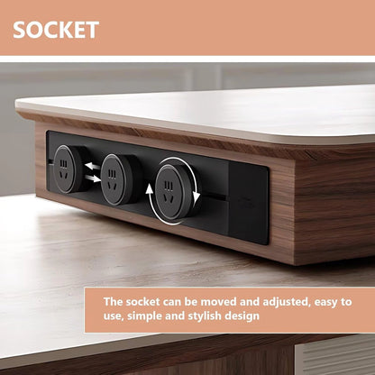 79” - 94” Diagonal Striped Kitchen Island Includes Cylindrical Base (No Chair)