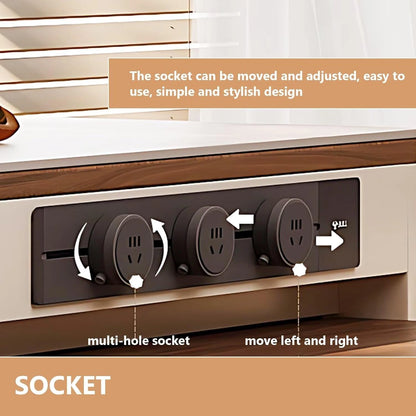 87” Exquisite Log Kitchen Island with Pull-Out Cabinets Includes Open Shelf (No Chair)