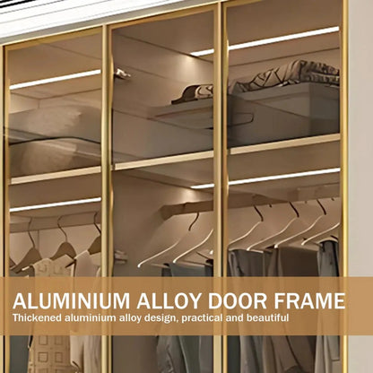24‘’-94‘’ Modern Wardrobe Includes Transparent and Spacious Storage Space