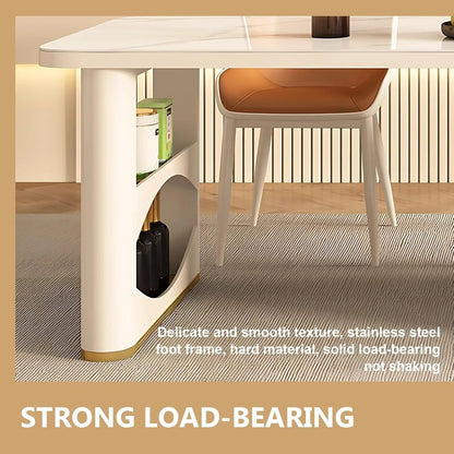 83” - 98” Simple Modern Kitchen Island Includes Unique Texture Design (No Chair)