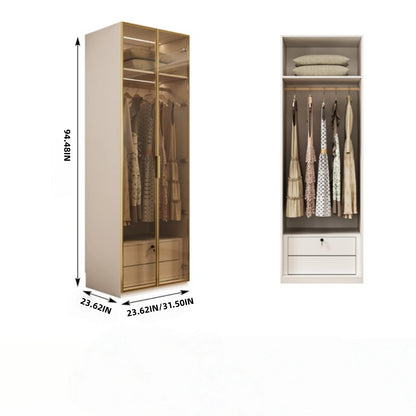 24‘’-94‘’ Modern Wardrobe Includes Transparent and Spacious Storage Space