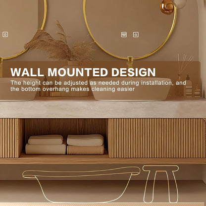 64” - 96” Elegant Exquisite Bathroom Vanity Includes Striped Cabinet