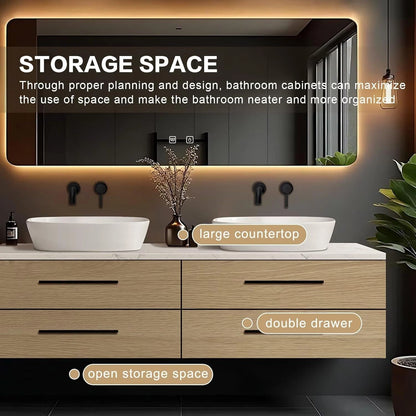 60” - 78” Wall-Mount Vanity Includes Modern Floating Design