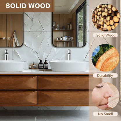 60” - 78” Exquisite Modern Bathroom Vanity  Includes Unique Surface Design