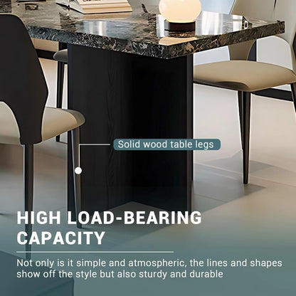 94” - 102” Black Unique Kitchen Island Includes Green Patterned Desktop (No Chair)