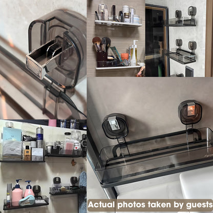 （Can only be shipped together with the bathroom vanity）Suction Cup Storage Rack for Bathroom