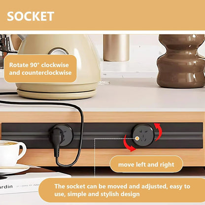 67” - 83” Modern Log Kitchen Island Includes Large Storage Space & Rotatable Table (No Chair)