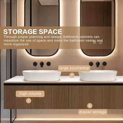 60” - 78” Simple Exquisite Bathroom Vanity Includes Thoughtful Details