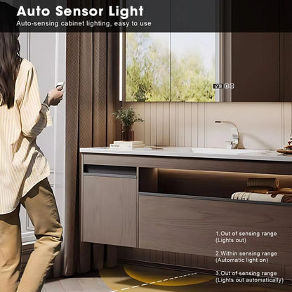 40” - 64” Unique Simple Bathroom Vanity with Semi-Hollow Storage Rack