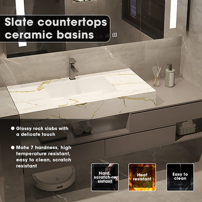 SALE 56" Solid Wood Single Sink Wall Mounted Bath Vanity Set with Defogging Mirror
