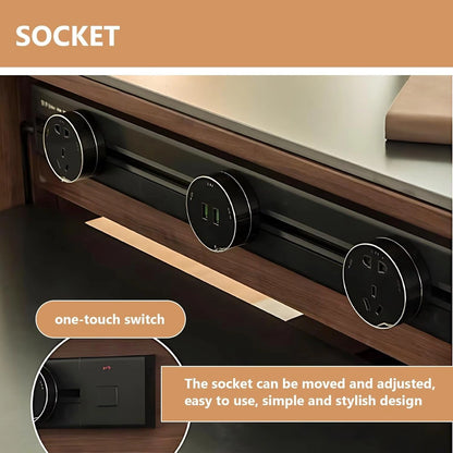 83” - 107” Exquisite Unique Kitchen Island Includes Stripe Texture Design (No Chair)