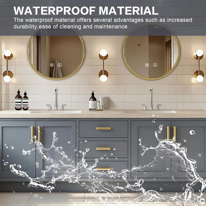 60” - 96” Floor Mount Bathroom Vanity with Textured Rock Countertop