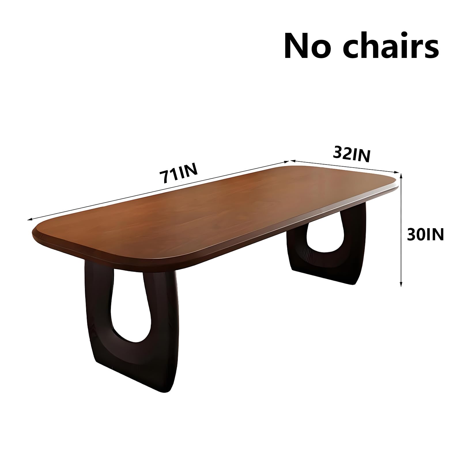 62"-78"Modern Farmhouse Wood Dining Table, Sturdy Base for Family Kitchen & Meals