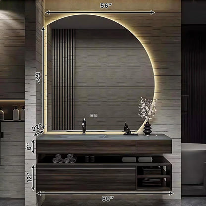 40” – 60” Modern Bathroom Vanity Includes Solid Wood Drawer Storage Cabinet