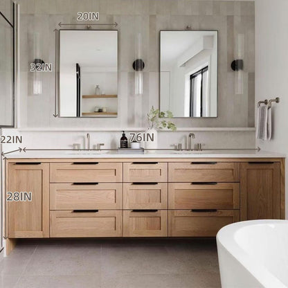 60”-78”Vanity with Double Sinks, White Countertop & Storage