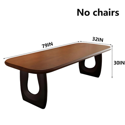 62"-78"Modern Farmhouse Wood Dining Table, Sturdy Base for Family Kitchen & Meals