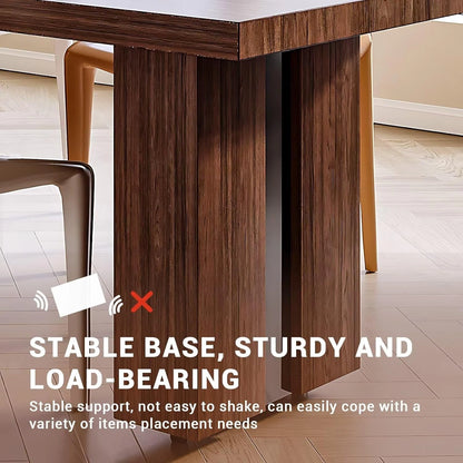 86” - 102” Simple Spacious Kitchen Island Includes Wooden Retro Design (No Chair)