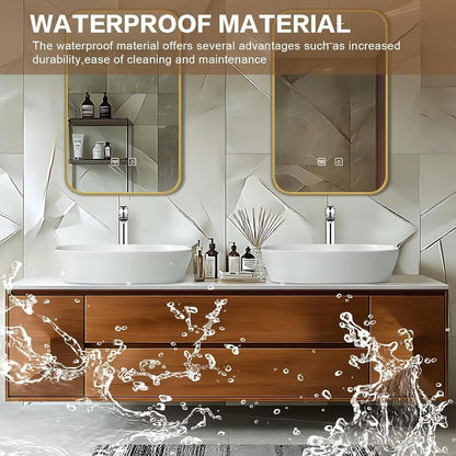 68” - 96” Modern Art Bathroom Vanity Includes Solid Wood Cabinet