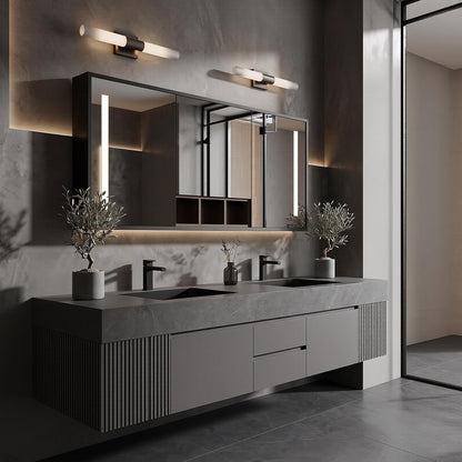 52''-110'' Floating Bathroom Vanity Sinks Set Includes Deep Center Drawers for Storage