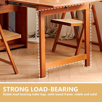 68” Modern Wood Kitchen Island Includes Pulley Large Cabinet (No Chair)