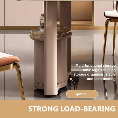 77” - 85” Light Luxury Kitchen Island Includes Extendable Dining Table & Unique Shape Base (No Chair)