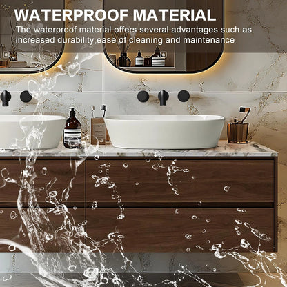 60” - 78” Modern Simple Bathroom Vanity Includes Log Pattern Cabinet