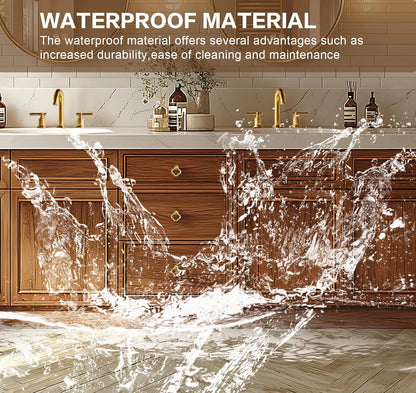 76” - 96” Exquisite Natural Bathroom Vanity Includes Solid Wood Cabinet