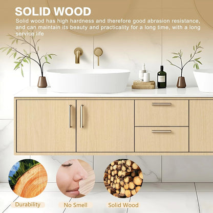 60” - 84” Log Modern Bathroom Vanity Includes Log Cabinet & Drawer Combination Cabinet