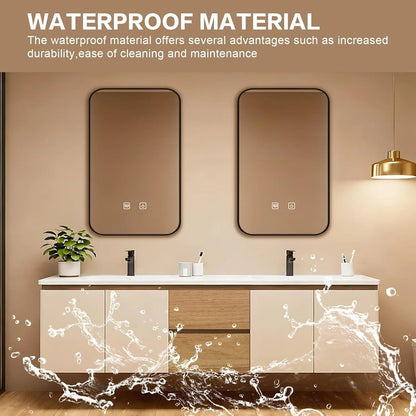 60” - 84” Modern Smart Bathroom Vanity with Wood and White Cabinet